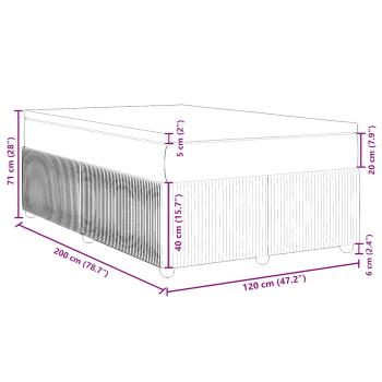 ARDEBO.de - Boxspringbett mit Matratze Schwarz 120x200 cm Stoff
