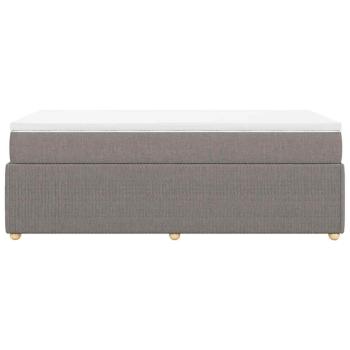 Boxspringbett mit Matratze Taupe 90x200 cm Stoff