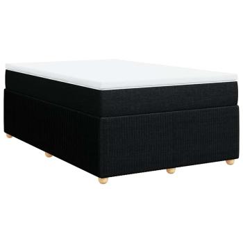 Boxspringbett mit Matratze Schwarz 120x190 cm Stoff