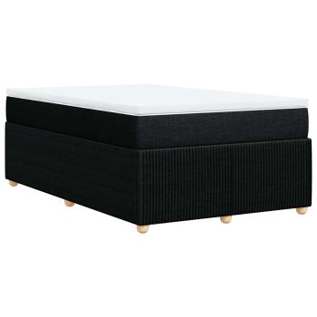 Boxspringbett mit Matratze Schwarz 120x190 cm Stoff