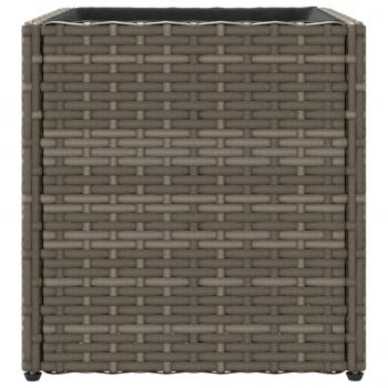 Pflanzkübel Grau 36x30x32 cm Poly Rattan