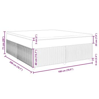Boxspringbett mit Matratze Hellgrau 180x200 cm Stoff