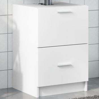 ARDEBO.de - Waschbeckenunterschrank Weiß 40x37x59 cm Holzwerkstoff