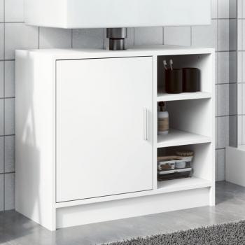 ARDEBO.de - Waschbeckenunterschrank Weiß 63x29x55 cm Holzwerkstoff
