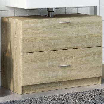 ARDEBO.de - Waschbeckenunterschrank Sonoma-Eiche 78x37x59 cm Holzwerkstoff