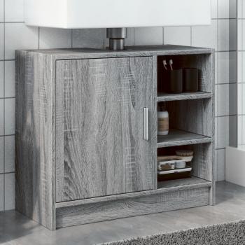 ARDEBO.de - Waschbeckenunterschrank Grau Sonoma 63x29x55 cm Holzwerkstoff