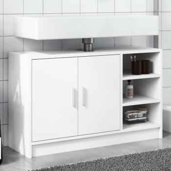 ARDEBO.de - Waschbeckenunterschrank Weiß 90x29x55 cm Holzwerkstoff