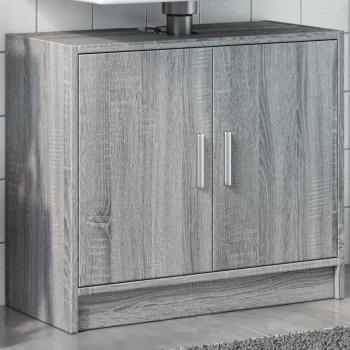 ARDEBO.de - Waschbeckenunterschrank Grau Sonoma 63x29x55 cm Holzwerkstoff