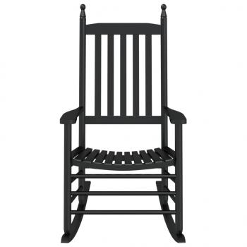 Schaukelstühle mit Gebogenen Sitzen 2 Stk. Schwarz Pappelholz
