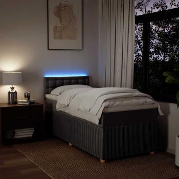 Boxspringbett mit Matratze Taupe 100x200 cm Stoff