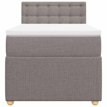 Boxspringbett mit Matratze Taupe 100x200 cm Stoff