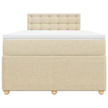 Boxspringbett mit Matratze Creme 120x200 cm Stoff