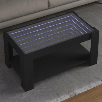 ARDEBO.de - LED-Couchtisch Schwarz 93x53x45 cm Holzwerkstoff