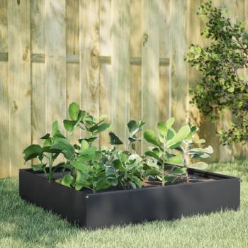 ARDEBO.de - Hochbeet Anthrazit 100x100x33,5 cm Stahl