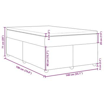 Boxspringbett mit Matratze Taupe 140x190 cm Stoff