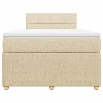 Boxspringbett mit Matratze Creme 120x190 cm Stoff