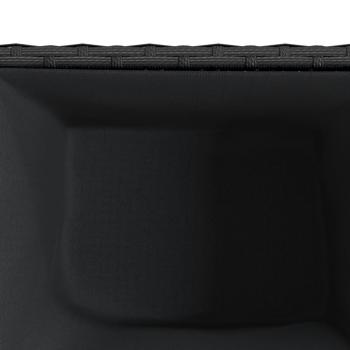 Pflanzkübel 2 Stk. Schwarz 36x30x32 cm Poly Rattan