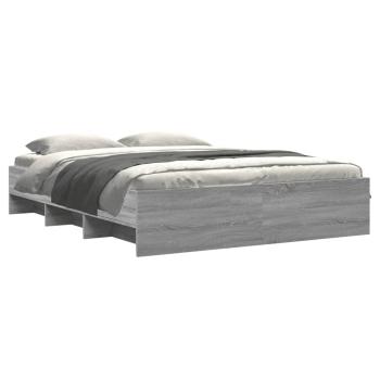 Bettgestell Grau Sonoma 150x200 cm Holzwerkstoff