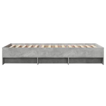 Bettgestell Betongrau 100x200 cm Holzwerkstoff