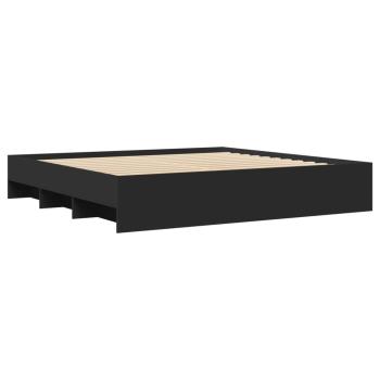 Bettgestell Schwarz 200x200 cm Holzwerkstoff