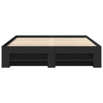 Bettgestell Schwarz 150x200 cm Holzwerkstoff