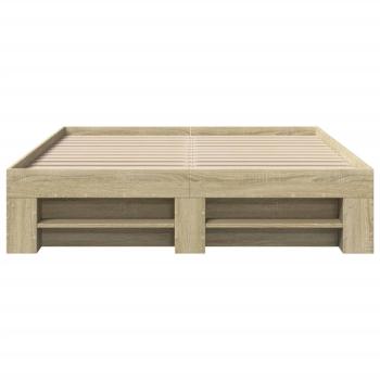 Bettgestell Sonoma-Eiche 135x190 cm Holzwerkstoff