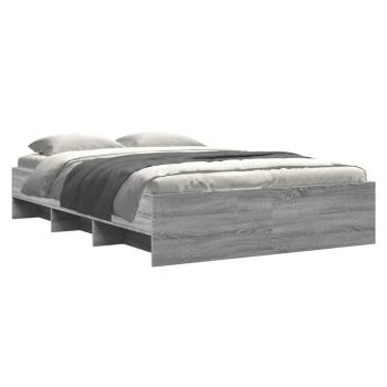 Bettgestell Grau Sonoma 135x190 cm Holzwerkstoff