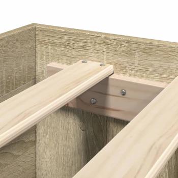 Bettgestell mit Kopfteil Sonoma-Eiche 90x190 cm Holzwerkstoff