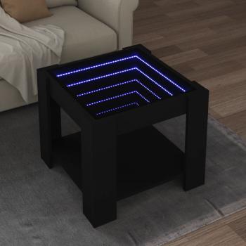 ARDEBO.de - LED-Couchtisch Schwarz 53x53x45 cm Holzwerkstoff