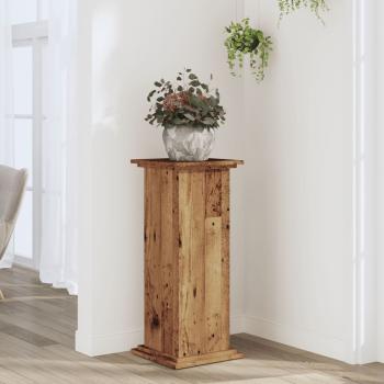 ARDEBO.de - Pflanzenständer Altholz-Optik 33x33x80 cm Holzwerkstoff