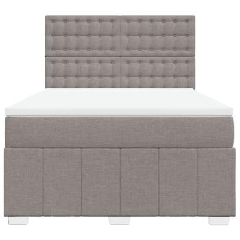 Boxspringbett mit Matratze Taupe 140x190 cm Stoff