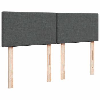 Boxspringbett mit Matratze Dunkelgrau 140x190 cm Stoff