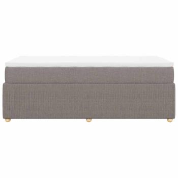 Boxspringbett mit Matratze Taupe 80x200 cm Stoff