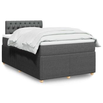 ARDEBO.de - Boxspringbett mit Matratze Dunkelgrau 120x190 cm Stoff