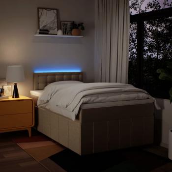 Boxspringbett mit Matratze Creme 120x200 cm Stoff