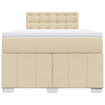 Boxspringbett mit Matratze Creme 120x200 cm Stoff