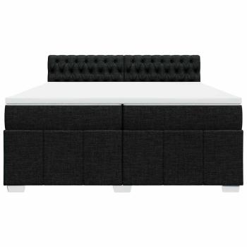 Boxspringbett mit Matratze Schwarz 200x200 cm Stoff