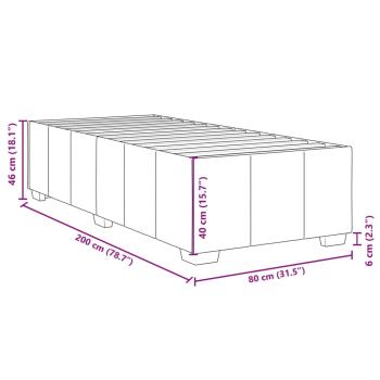 Bettgestell Schwarz 80x200 cm Stoff