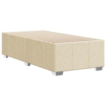 Bettgestell ohne Matratze Creme 100x200 cm Stoff