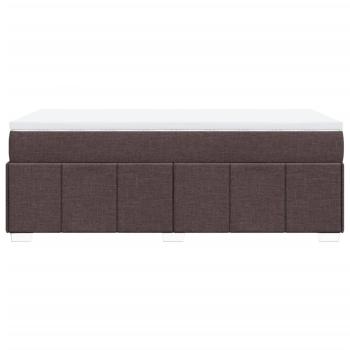 Boxspringbett mit Matratze Dunkelbraun 90x190 cm Stoff
