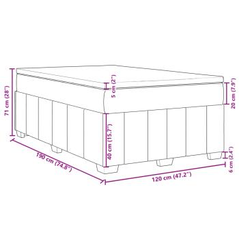 Boxspringbett mit Matratze Dunkelbraun 120x190 cm Stoff
