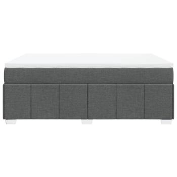 Boxspringbett mit Matratze Dunkelgrau 140x190 cm Stoff