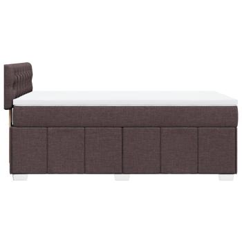 ARDEBO.de - Boxspringbett mit Matratze Dunkelbraun 100x200 cm Stoff