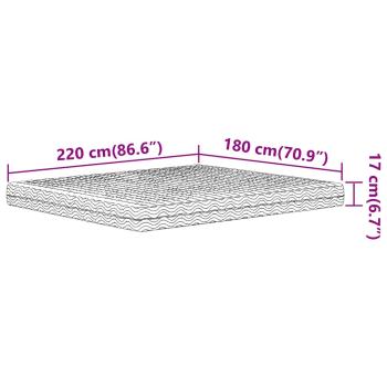Schaumstoffmatratze Weiß 180x220 cm Härtegrad H2 H3