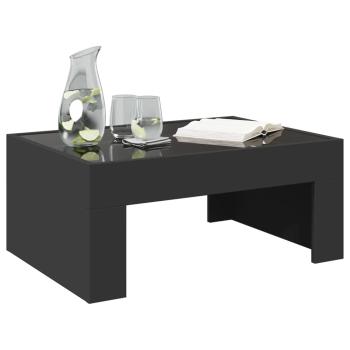 ARDEBO.de - Couchtisch mit Infinity-LED Schwarz 70x50x30 cm