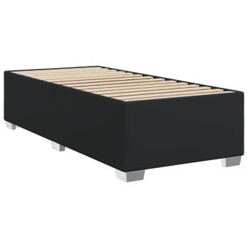 Boxspringbett mit Matratze Schwarz Kunstleder