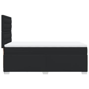 Boxspringbett mit Matratze Schwarz Kunstleder