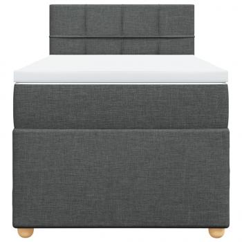 Boxspringbett mit Matratze Dunkelgrau Stoff