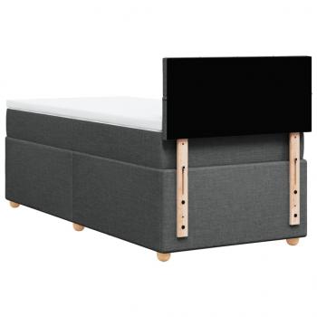 Boxspringbett mit Matratze Dunkelgrau Stoff