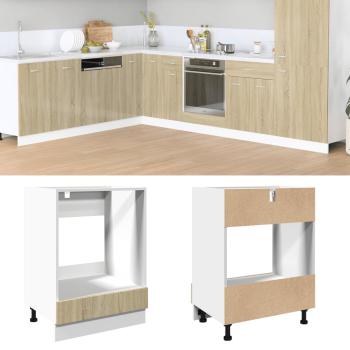 ARDEBO.de - Herdumbauschrank Sonoma-Eiche 60x46x81,5 cm Holzwerkstoff